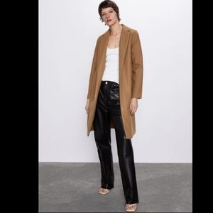 ZARA camel lapel coat
